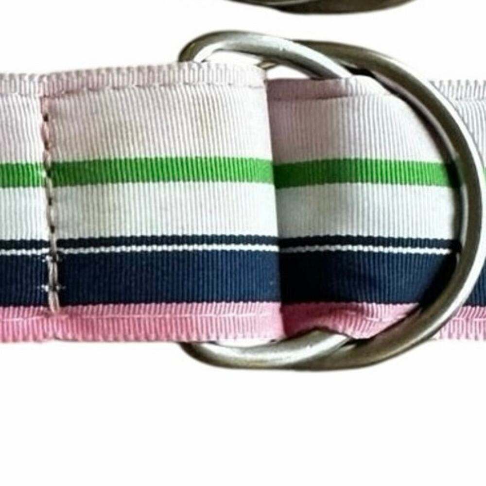 J. Crew Vintage Belt S/M Preppy Adjustable Ribbon Striped Belt - Picture 4 of 5